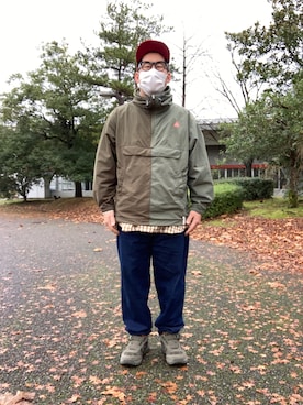 「AlexanderLeeChang（アレキサンダーリーチャン）のアイテム（ジャケット/アウター）」を使った、ノビ山本さん（メンズ・170cm）の冬コーディネート