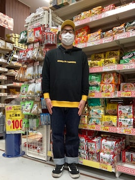 「STARTER BLACK LABEL（スターターブラックレーベル）のアイテム（帽子）」を使った、ノビ山本さん（メンズ・170cm）の秋コーディネート