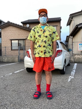 「AlexanderLeeChang（アレキサンダーリーチャン）のアイテム（トップス）」を使った、ノビ山本さん（メンズ・170cm）の春コーディネート