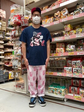 「AlexanderLeeChang（アレキサンダーリーチャン）のアイテム（スニーカー）」を使った、ノビ山本さん（メンズ・170cm）の夏コーディネート
