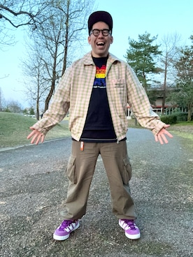 「DAIRIKU（ダイリク）のアイテム」を使った、ノビ山本さん（メンズ・170cm）の春コーディネート