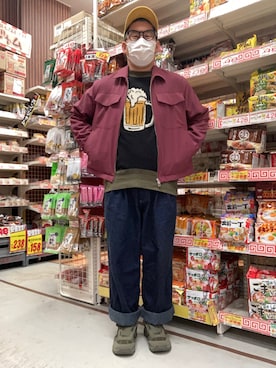 「Amazon」｜ノビ山本さん（メンズ・170cm）の秋コーディネート