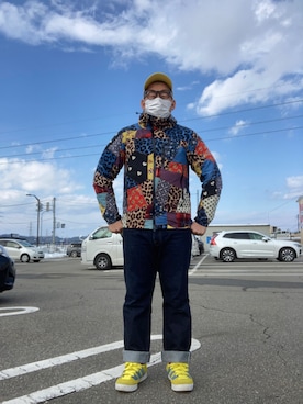 「STARTER BLACK LABEL（スターターブラックレーベル）のアイテム（帽子）」を使った、ノビ山本さん（メンズ・170cm）の冬コーディネート