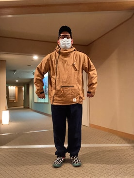 「VANS（バンズ）のアイテム（キャップ）」を使った、ノビ山本さん（メンズ・170cm）の春コーディネート