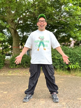 「AlexanderLeeChang(アレキサンダーリーチャン)のアイテム」を使った、ノビ山本さん(メンズ・170cm)の夏コーディネート