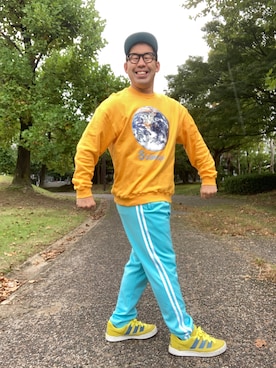 「SANTA CRUZ（サンタクルーズ）のアイテム（キャップ）」を使った、ノビ山本さん（メンズ・170cm）の秋コーディネート