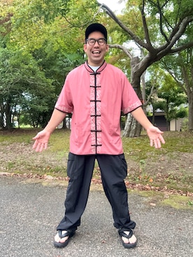 「HI-TEC（ハイテック）のアイテム」を使った、ノビ山本さん（メンズ・170cm）の秋コーディネート