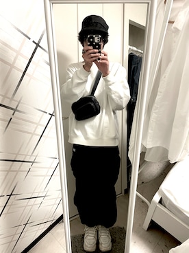 「ワークキャップ」｜「アイテム（その他）」を使った、藤枝蘭丸さん（メンズ・175cm）の秋コーディネート