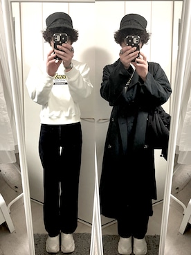 「JEANASIS（ジーナシス）のアイテム（バッグ）」を使った、藤枝蘭丸さん（メンズ・175cm）の春コーディネート