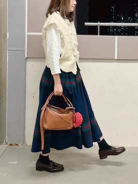 「I am I （アイアムアイ）のアイテム」を使った、えんさん（レディース・158cm）の秋コーディネート