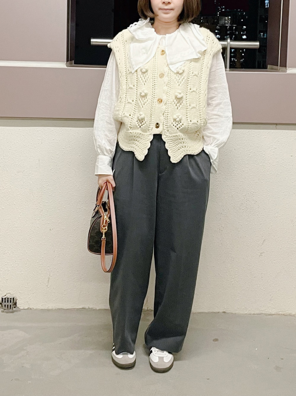 BEAMS BOY / アラン カーディガン ベストを使った人気ファッション