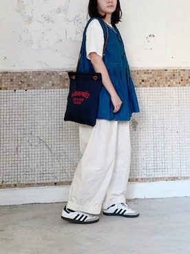 ピンタック2WAYベストを使った人気ファッションコーディネート