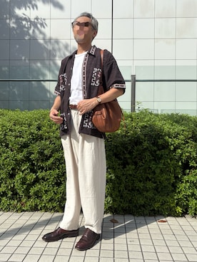 「アイテム（トップス）」を使った、　　好き好きシャーツさん（メンズ・175cm・50代）の秋コーディネート