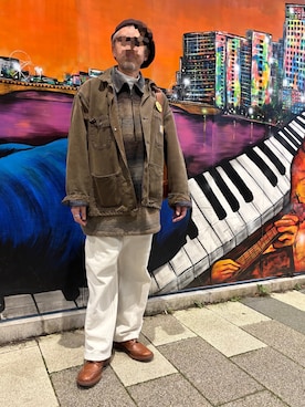 「Tricker's（トリッカーズ）のアイテム」を使った、　　好き好きシャーツさん（メンズ・175cm）の冬コーディネート