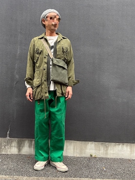 「CONVERSE（コンバース）のアイテム」を使った、　　好き好きシャーツさん（メンズ・175cm）の春コーディネート