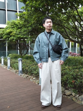 「RAGEBLUE（レイジブルー）のアイテム（チノパンツ）」を使った、Angus.Cさん（メンズ・175cm）の春コーディネート