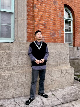 「VANS（バンズ）のアイテム（その他シューズ）」を使った、Angus.Cさん（メンズ・175cm）の春コーディネート