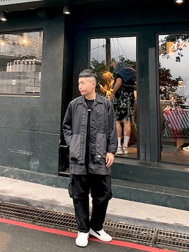 「plain-me（プレインミー）のアイテム（チノパンツ）」を使った、Angus.Cさん（メンズ・175cm）の秋コーディネート