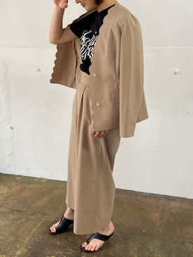 「Audie a Muses（オーディアミューズ）のアイテム」を使った、eikoさん（レディース・167cm）の春コーディネート