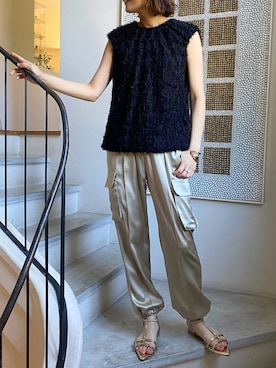「Audie a Muses（オーディアミューズ）のアイテム」を使った、eikoさん（レディース・167cm）の春コーディネート
