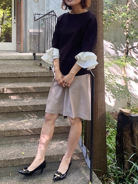 「Audie a Muses（オーディアミューズ）のアイテム」を使った、eikoさん（レディース・167cm）の春コーディネート