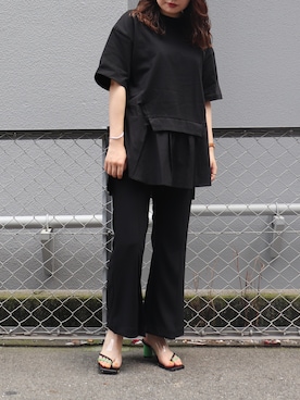 「Lui's（ルイス）のアイテム（シューズ）」を使った、YU さん（レディース・159cm）の夏コーディネート