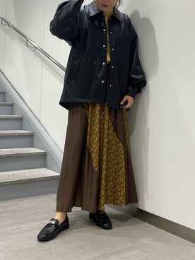「Lui's（ルイス）のアイテム（その他アウター）」を使った、YU さん（レディース・159cm）の秋コーディネート
