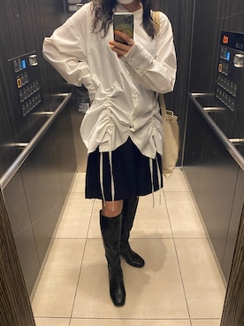 「ithelicy（イザリシー）のアイテム」を使った、YU さん（レディース・159cm）の秋コーディネート