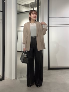 「Lui's（ルイス）のアイテム（ジャケット/アウター）」を使った、YU さん（レディース・159cm）の春コーディネート