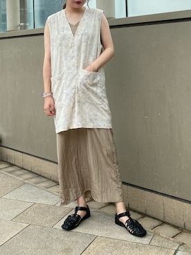 「CLANE（クラネ）のアイテム（ワンピース/ドレス）」を使った、YU さん（レディース・159cm）の夏コーディネート