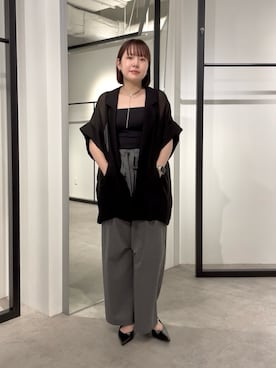 「アイテム（テーラードジャケット）」を使った、YU さん（レディース・159cm）の夏コーディネート