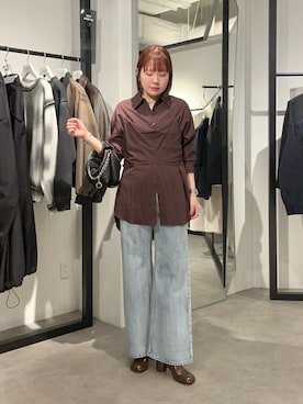 「Lui's（ルイス）のアイテム（シューズ）」を使った、YU さん（レディース・159cm）の春コーディネート