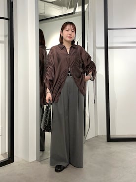 「Lui's（ルイス）のノットチェーンネックレス（ネックレス、シルバー系）」を使った、YU さん（レディース・159cm）の夏コーディネート