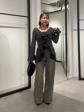 「Lui's（ルイス）のアイテム（パンツ）」を使った、YU さん（レディース・159cm）の秋コーディネート