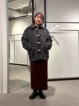 「Lui's（ルイス）のアイテム（その他アウター）」を使った、YU さん（レディース・159cm）の冬コーディネート
