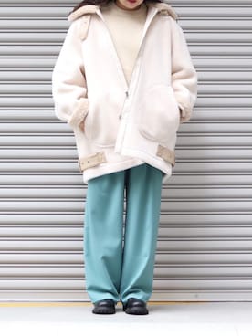 「CLANE（クラネ）のアイテム（パンツ）」を使った、YU さん（レディース・159cm）の秋コーディネート