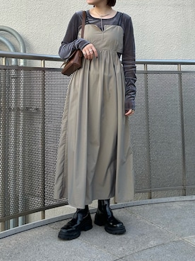 「Lui's（ルイス）のアイテム（ワンピース/ドレス）」を使った、YU さん（レディース・159cm）の冬コーディネート