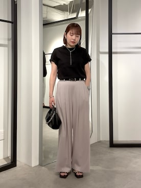 「Lui's（ルイス）のアイテム（パンツ）」を使った、YU さん（レディース・159cm）の夏コーディネート