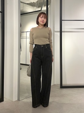 「Lui's（ルイス）のアイテム（シューズ）」を使った、YU さん（レディース・159cm）の春コーディネート