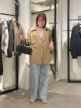 「Lui's（ルイス）のノットチェーンネックレス（ネックレス、シルバー系）」を使った、YU さん（レディース・159cm）の春コーディネート