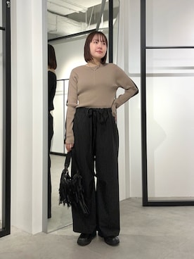 「Lui's（ルイス）のアイテム（バッグ）」を使った、YU さん（レディース・159cm）の冬コーディネート
