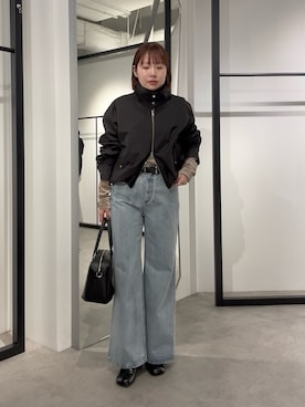 「Lui's（ルイス）のアイテム（ブルゾン）」を使った、YU さん（レディース・159cm）の春コーディネート