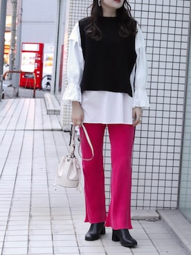 YU さん（レディース・159cm）の冬コーディネート