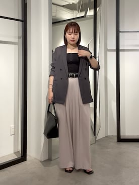 「Lui's（ルイス）のアイテム（パンツ）」を使った、YU さん（レディース・159cm）の夏コーディネート