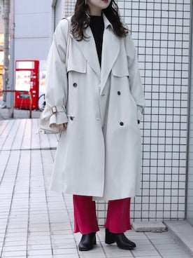 「Lui's（ルイス）のアイテム（その他アウター）」を使った、YU さん（レディース・159cm）の冬コーディネート