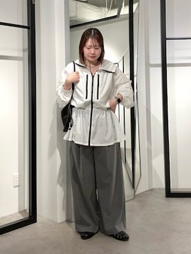 「Lui's（ルイス）のノットチェーンネックレス（ネックレス、シルバー系）」を使った、YU さん（レディース・159cm）の夏コーディネート