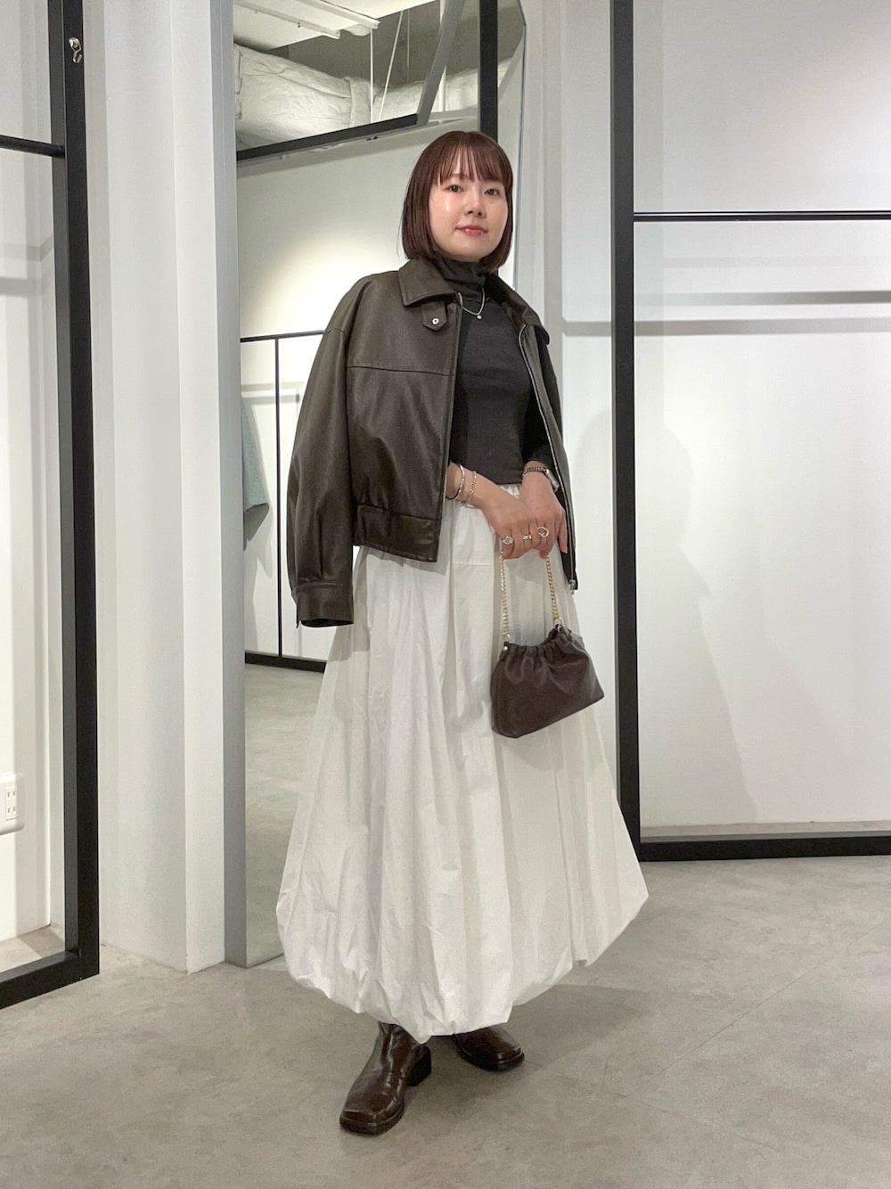 【BURBERRY】linen×nylon ギャザー バルーン スカート Lui's（ルイス）の「ナイロンギャザーバルーンスカート（スカート