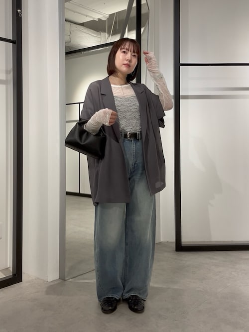 Lui's(ルイス) メッシュ半袖ジャケット 夏の体型カバーに！】メッシュ半袖ジャケット（テーラード