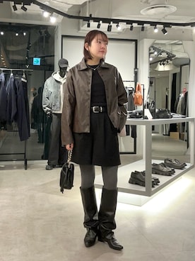 YU さん（レディース・159cm）の冬コーディネート