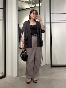 「Lui's（ルイス）のアイテム（パンツ）」を使った、YU さん（レディース・159cm）の夏コーディネート
